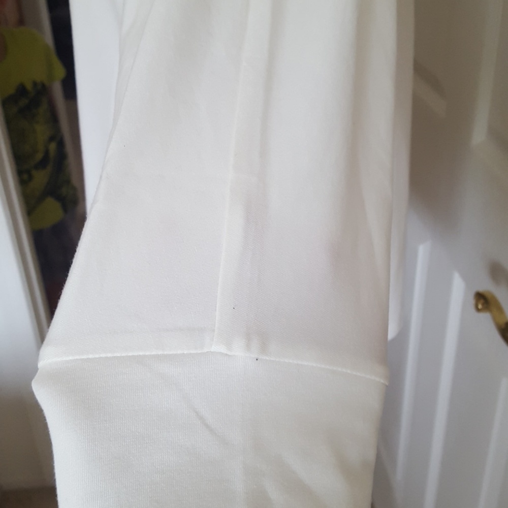 Calvin Klein 3/4 sleeve white top Size Large - Picture 4 of 6